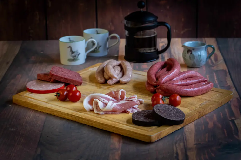 Breakfast meat box